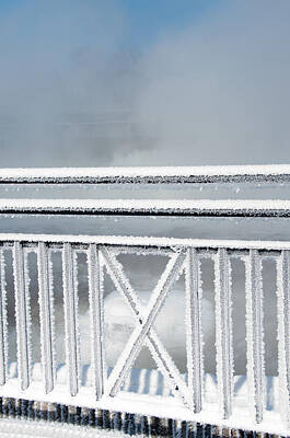 Spot Of Tea - Frosty Fence by Cheryl Baxter