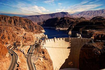 Curated Beach Towels - Hoover Dam Nevada by Bob Pardue