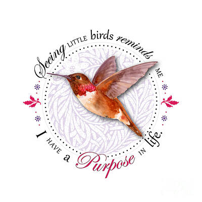 Birds Paintings - I have a purpose in life by Amy Kirkpatrick