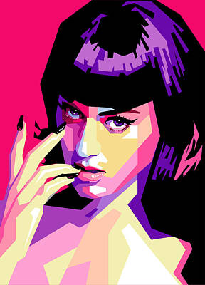 Portraits Digital Art - Katy Perry by Ahmad Nusyirwan