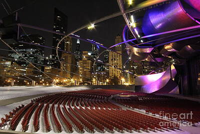 Just Desserts Rights Managed Images - Millennium Park at night Royalty-Free Image by Michael Paskvan
