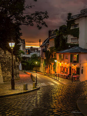 Nursery Room Signs Rights Managed Images - Montmartre Sunset Royalty-Free Image by Sheldon Anderson