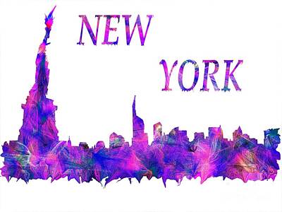 New York Skyline Royalty-Free and Rights-Managed Images - New York Skyline by Danny Campbell