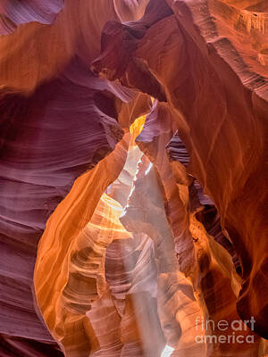 Global Design Shibori Inspired - Noon in a red-orange Antelope Canyon. by Frank Bach