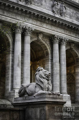 Ingredients Rights Managed Images - NY Library Lion Royalty-Free Image by Jerry Fornarotto