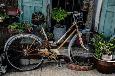 Old Masters Rights Managed Images -  The Time-Worn Charm of an Antique Bicycle Royalty-Free Image by Dany Lison