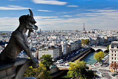 Paris Skyline Royalty-Free and Rights-Managed Images - Paris panorama France by Michal Bednarek