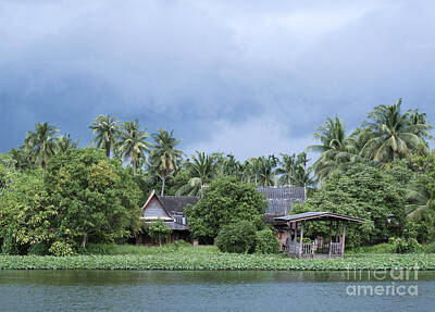 Pucker Up Royalty Free Images - River House During Monsoon In Thailand Royalty-Free Image by JM Travel Photography