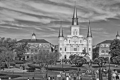 White Roses - St. Louis Cathedral New Orleans by Ron White