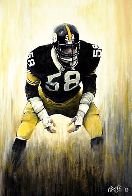 Football Painting Royalty Free Images - Steel Curtain Royalty-Free Image by William Walts