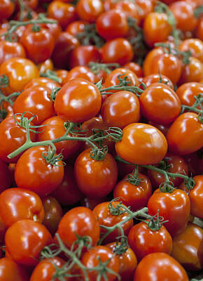 Food And Beverage Royalty-Free and Rights-Managed Images - Tomatoes For Sale At Borough Market by Kav Dadfar