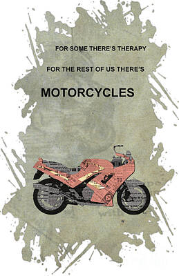 Hot Air Balloons - Triumph Daytona 1000 1992 collage - motorcycles quote by Drawspots Illustrations