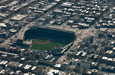 Cities Rights Managed Images - Wrigley Field from the Air Royalty-Free Image by Anthony Doudt