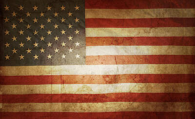 Landmarks Photos - American flag 69 by Les Cunliffe