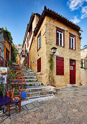 Vincent Van Gogh - The famous Plaka in Athens - Greece by Constantinos Iliopoulos