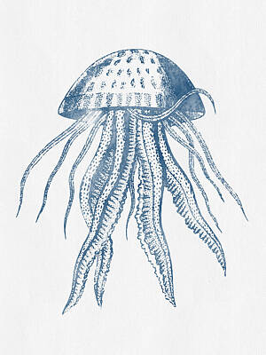 Beach Digital Art - 1844 Octopus Ink Drawing by Aged Pixel