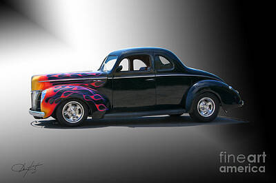 Global Design Shibori Inspired - 1940 Ford Coupe Studio 2 by Dave Koontz