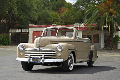 Advertising Archives Rights Managed Images - 1947 Ford Deluxe Convertible Royalty-Free Image by Dave Koontz