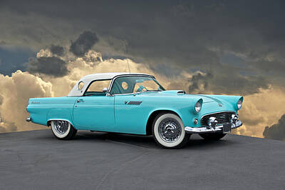 Sports Royalty Free Images - 1955 Ford Thunderbird Royalty-Free Image by Dave Koontz
