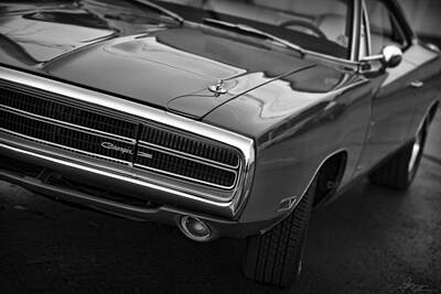 Whimsical Flowers Royalty Free Images - 1970 Dodge Charger Royalty-Free Image by Gordon Dean II