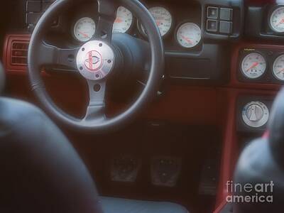 Road And Street Signs - 1987 Ford Mustang GT Cobra by Denny Beck