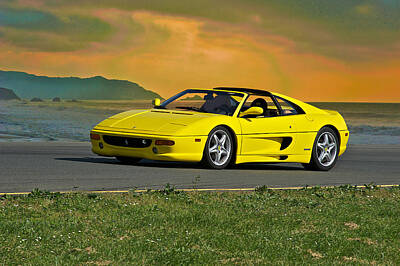 Owls Royalty Free Images - 1995 Ferrari F355 Royalty-Free Image by Dave Koontz