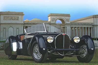 Abstract Stripe Patterns - 1937 Bugatti Type 57SC Corsica by Dave Koontz