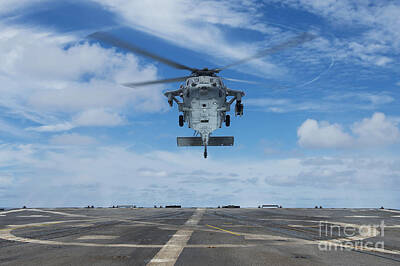 Transportation Photos - A U.s. Navy Mh-60s Seahawk Helicopter by Stocktrek Images