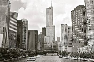 City Scenes Royalty-Free and Rights-Managed Images - Black and White Chicago by Frozen in Time Fine Art Photography