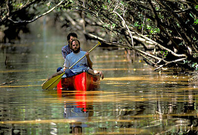Discover Inventions - Canoe in Florida Everglades by Carl Purcell