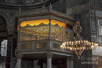 The Dream Cat - Chandelier at Hagia Sophia by Shishir Sathe