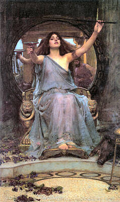 Best Sellers - Nudes Digital Art - Circe offering the Cup to Ulysses by John William Waterhouse