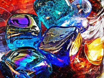 Abstract Oil Paintings Color Pattern And Texture - Glass Abstract 686 by Sarah Loft