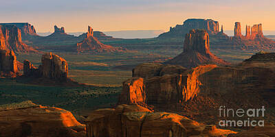 Landscapes Royalty Free Images - Hunts Mesa in Monument Valley Royalty-Free Image by Henk Meijer Photography