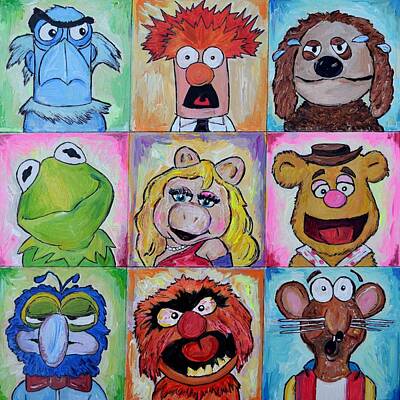 Beach House Throw Pillows - Muppets by Sarah Ghanooni