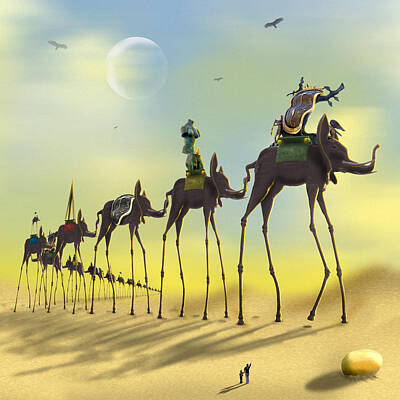 Surrealism Royalty Free Images - On the Move Royalty-Free Image by Mike McGlothlen