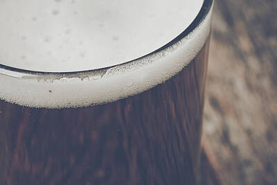 Beer Photos - Pint of Pilsner Beer on Wood Background with Vintage Instagram F by Brandon Bourdages