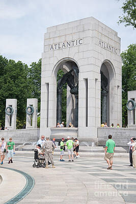 Beaches And Waves Rights Managed Images - World War 2 Memorial Royalty-Free Image by Carol Ailles