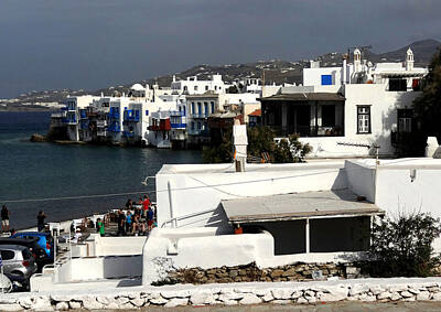 Card Game Rights Managed Images - Views Of Mykonos Greece Royalty-Free Image by Rick Rosenshein
