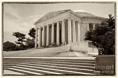 Politicians Digital Art -  Thomas Jefferson Memorial by Carol Ailles