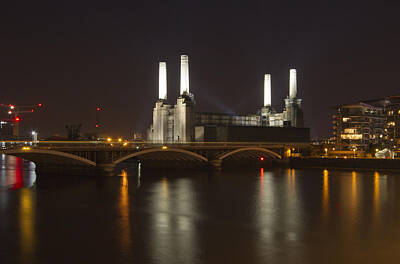 London Skyline Royalty Free Images - Battersea Power Station London Royalty-Free Image by David French