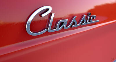 Transportation Digital Art Royalty Free Images - Classic Chrome Car Emblem Royalty-Free Image by Allan Swart