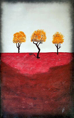 Music Tees - 3 Trees on Red by Dan Engh