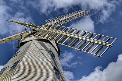 Popular Rustic Neutral Tones - Upminster Windmill Essex England by David Pyatt