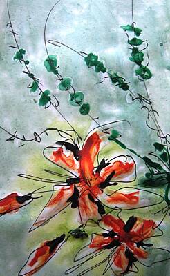 Sunflowers Mixed Media - Zenmoksha Flowers by Baljit Chadha