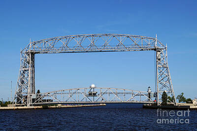 Needle And Thread Rights Managed Images - Duluth Aerial Lift Bridge Royalty-Free Image by Lori Tordsen