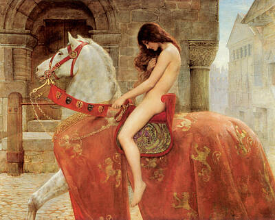 Mother And Child Paintings - Lady Godiva by John Collier