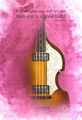 Musician Digital Art - Paul McCartney Quote - Bass by Drawspots Illustrations