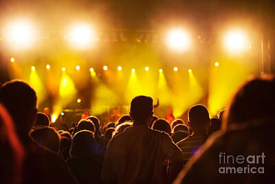 Musicians Photo Rights Managed Images - People on music concert Royalty-Free Image by Michal Bednarek