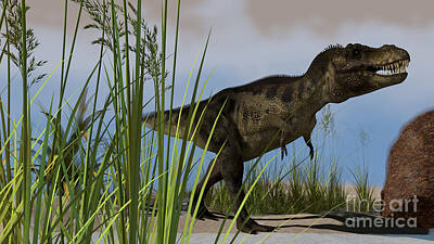 Reptiles Digital Art - Tyrannosaurus Rex Hunting For Its Next by Kostyantyn Ivanyshen